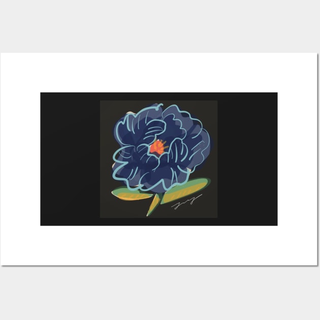 Blue Flower Wall Art by Aaartistlife